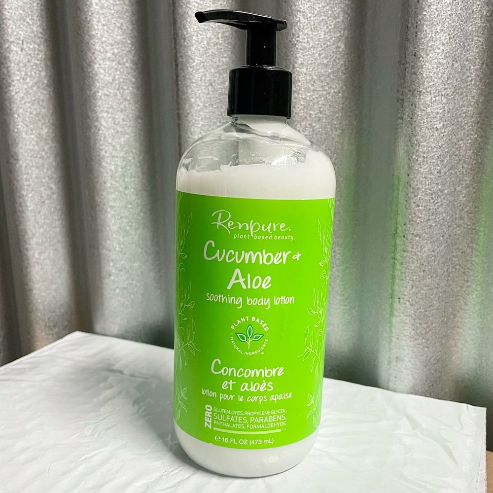 Renpure Cucumber Aloe Soothing Body Lotion Plant Based 16oz 473ml NEW